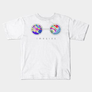 Imagine psychedelic art Kids T-Shirt